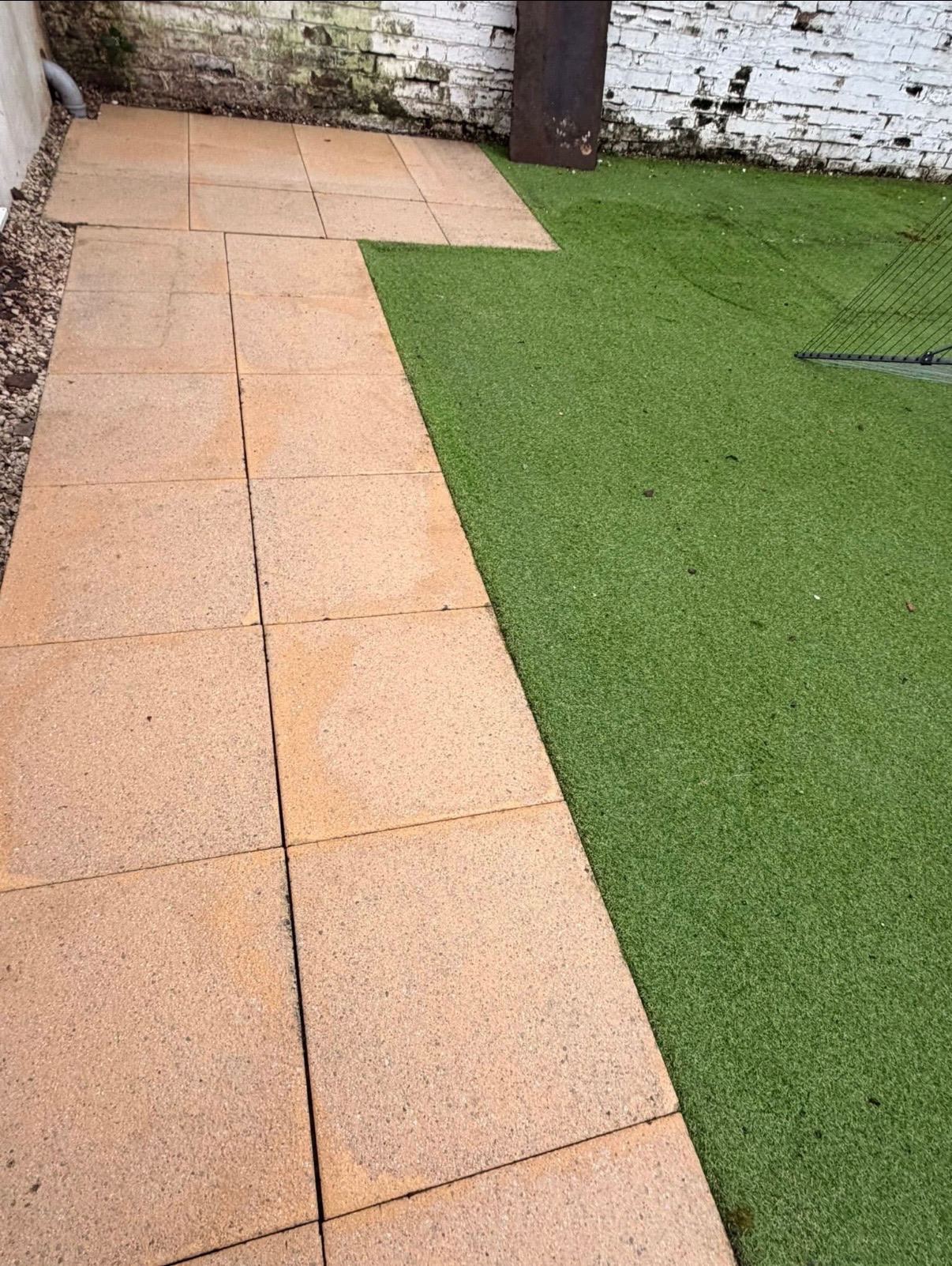 After patio cleaning in Glasgow - clean slabs