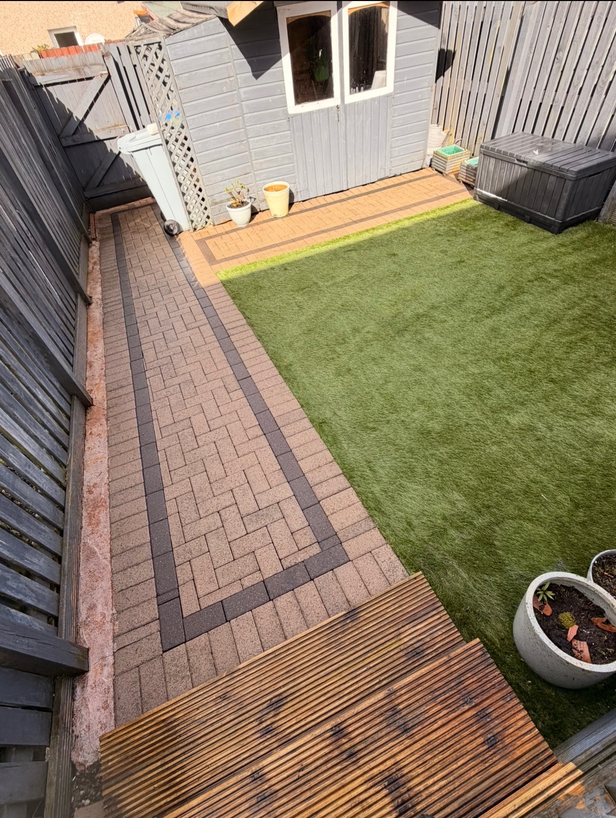After walkway cleaning in Cambuslang - clean path with garden